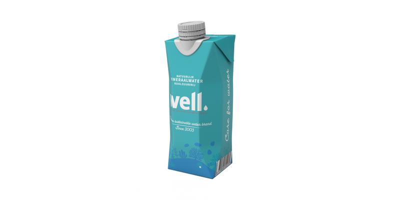0,5L Well mineraalwater Tetrapak – plant based verpakking