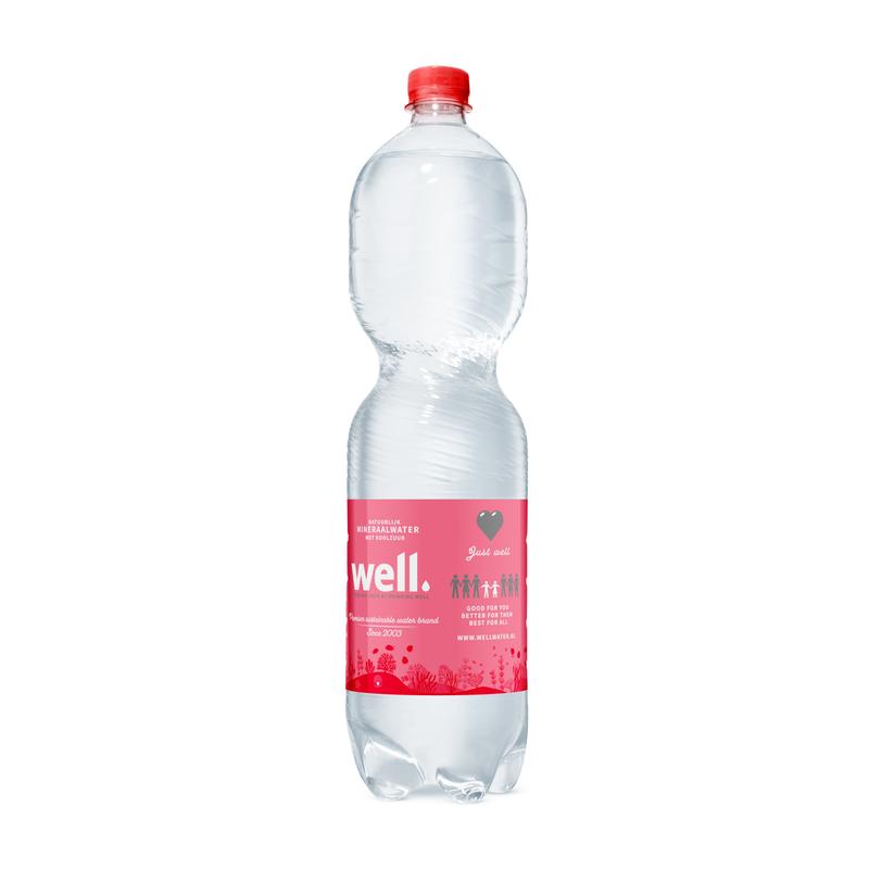 1,5L Well mineraalwater PET met statiegeld - bruis