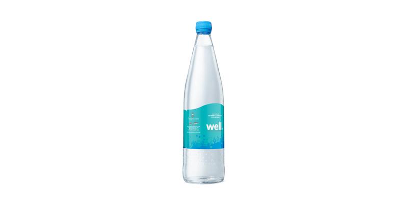 750ml Well mineraalwater glas met statiegeld - plat