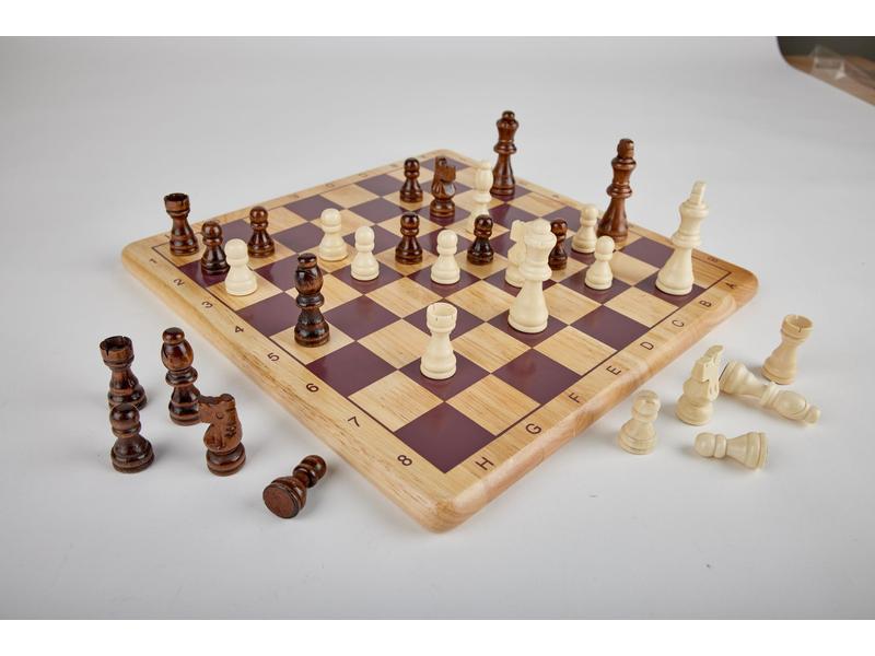 Houten schaakbordspel