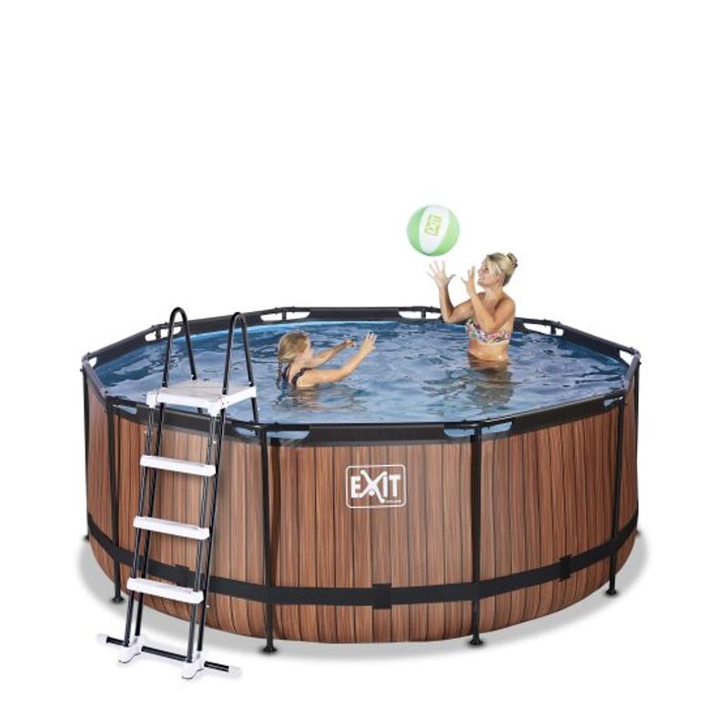 Frame Pool ø360x122cm (12v) – Timber Style - Neem contact op i.v.m beschikbaarheid. Prijs €429 ( -5% Afhaalkorting! Gelieve eerst contact op te nemen )