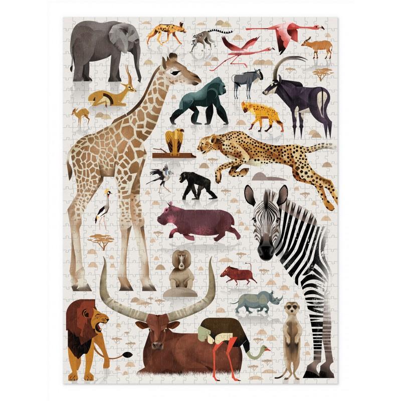 Puzzel World of African Animals 750-delig 