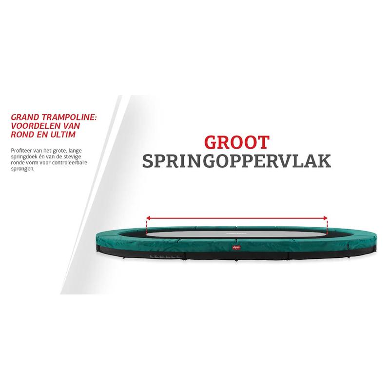 Grand Champion InGround 520 Green + Safety Net Deluxe  ( AFHAALPRIJS IN DE WINKEL. Op=Op!)
