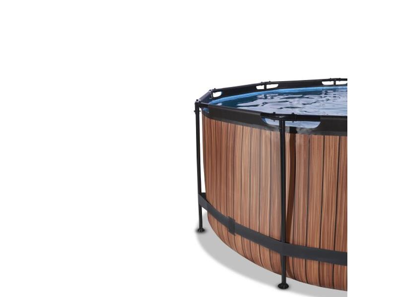 Frame Pool ø360x122cm (12v) – Timber Style - Neem contact op i.v.m beschikbaarheid. Prijs €429 ( -5% Afhaalkorting! Gelieve eerst contact op te nemen )