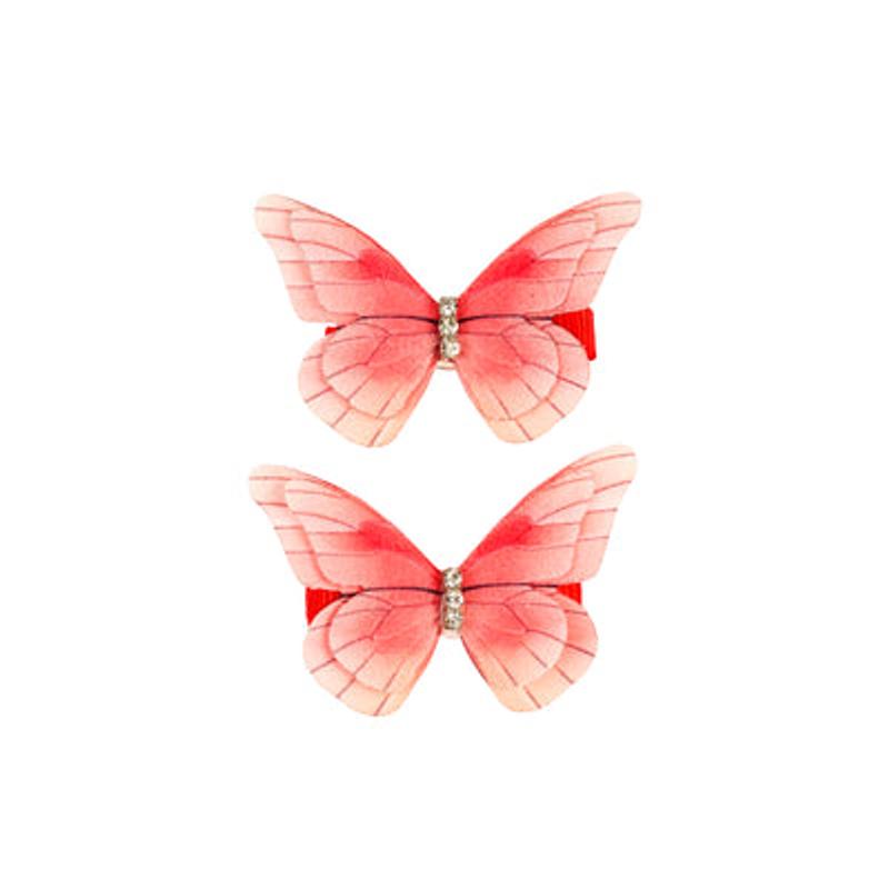 Haarclips Linde, vlinder, zalm (2 stuks/kaartje) 
