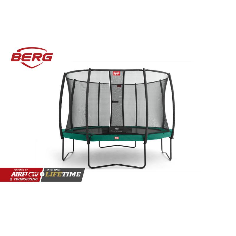 Champion Trampoline 270 Green + Safety net Deluxe  - Neem contact op i.v.m beschikbaarheid. Prijs €809 -7 %