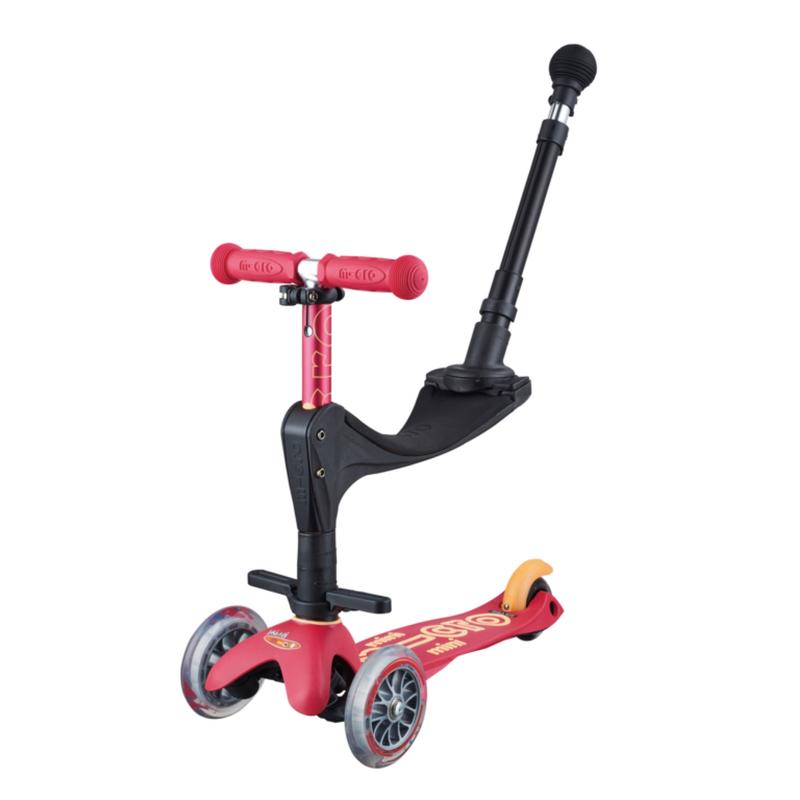 Step Mini Deluxe 3 in 1 Ruby rood + Pushbar