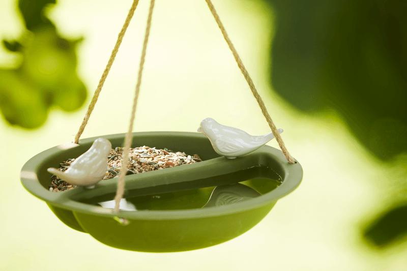 Vogelbad/voederschaal uit Bamboevezel