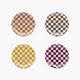 CHECKER Glasonderzetter (Set van 4)