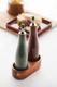 Set Olie- en Azijnfles met Acacia houder