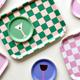 CHECKER Rechthoekig Dienblad
