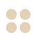 Sisal Rough Glasonderzetter (Set van 4)