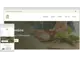 Screenshot van een webshop interface met menu en zoekfunctie, op achtergrond close-up van olijfolie die wordt gegoten.