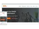 "Screenshot van een responsieve website voor een fashiondienst met oranje VOS logo en call-to-action knoppen"