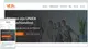 "Screenshot van een responsieve website voor een fashiondienst met oranje VOS logo en call-to-action knoppen"