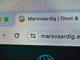 Close-up van een webbrowser-adresbalk met de tekst "Marsvaardig | Diest &" en een bijbehorend favicon