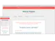 Screenshot van de homepage van een praktijk voor coaching en therapie met een minimalistisch design in groen en rood.