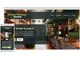 Website van Johnny Flamingo burgersalon toont sfeervol restaurantinterieur met houten tafels, groene muren en warm licht