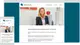Homepage van een advocatenkantoor met professioneel ontwerp, logo, navigatiemenu en een rode appel als decoratie-element.