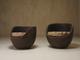 Sculptural mid-century handcarved lounge chairs