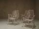 Set of 4 French 1950s garden chairs