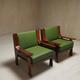 Italian pair lounge chairs