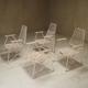 Set of 4 French 1950s garden chairs