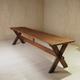 x frame trestle and cross strecther base table