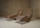 A pair of sculptural French Mid Century lounge chairs