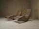 A pair of sculptural French Mid Century lounge chairs