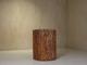 Hollowed tree trunk planter