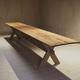 X-Frame trestle and cross stretcher base table