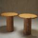Pair of pedestal side tables