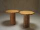 Pair of pedestal side tables