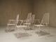 Set of 4 French 1950s garden chairs