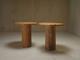 Pair of pedestal side tables