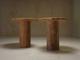 Pair of pedestal side tables