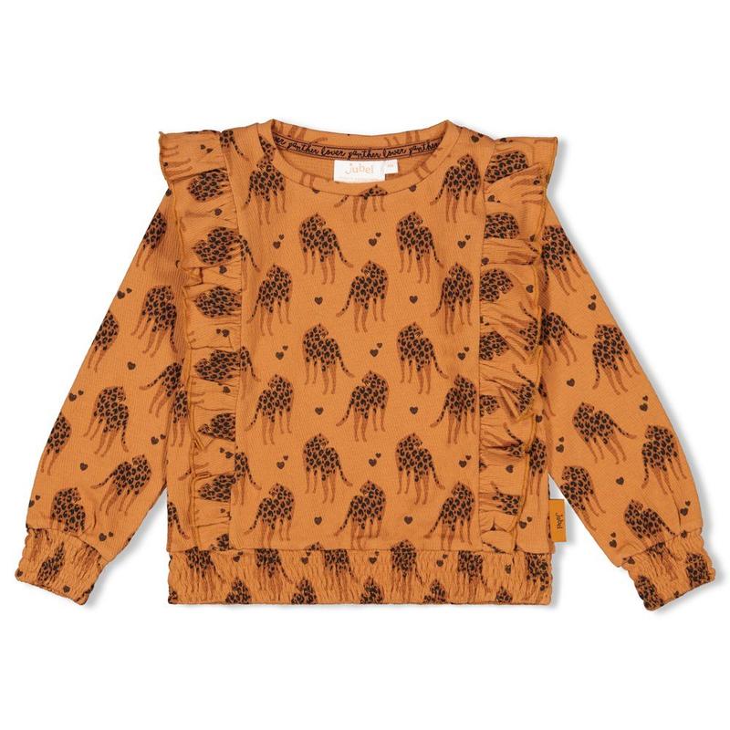 Longsleeve ruches AOP - Color Me Panther