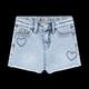Denim Short Heart