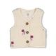 Teddy gilet met borduursels - Afternoon Tea