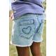 Denim Short Heart