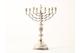 Zilveren Joodse kandelaar met negen kaarsenhouders, menorah, England, London, 1916