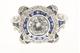 Witgouden Art Deco stijl ring centraal bezet met diamant