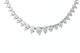 Witgouden 'teardrop' tenniscollier, bezet met diamant