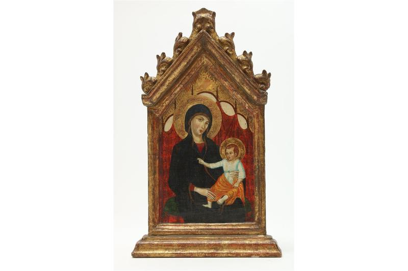 follower of Duccio di Buoninsegna, Madonna Rucellai; altarpiece Virgin and Child