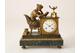 Vuurverguld en gepatineerd bronzen 'La Liseuse' pendule