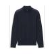 Pull Zip kort Modernfit Opstaande kraag