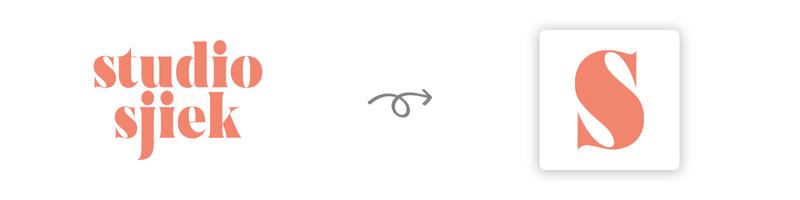 'Een minimalistisch logo ontwerp met studio sjiek