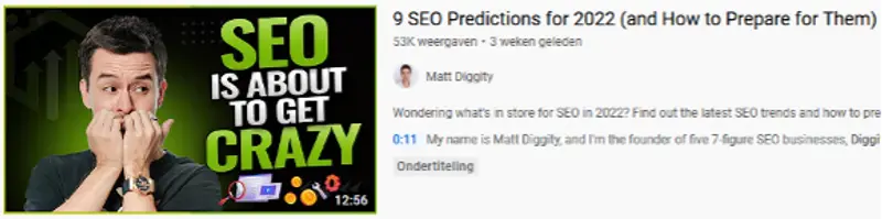 Voorbeeld van goede thumbnail Thumbnail van video