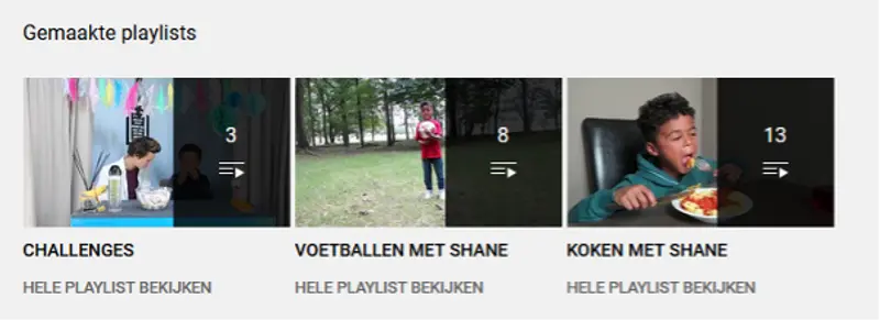 Afspeellijsten maken Voorbeeld YouTube afspeellijst